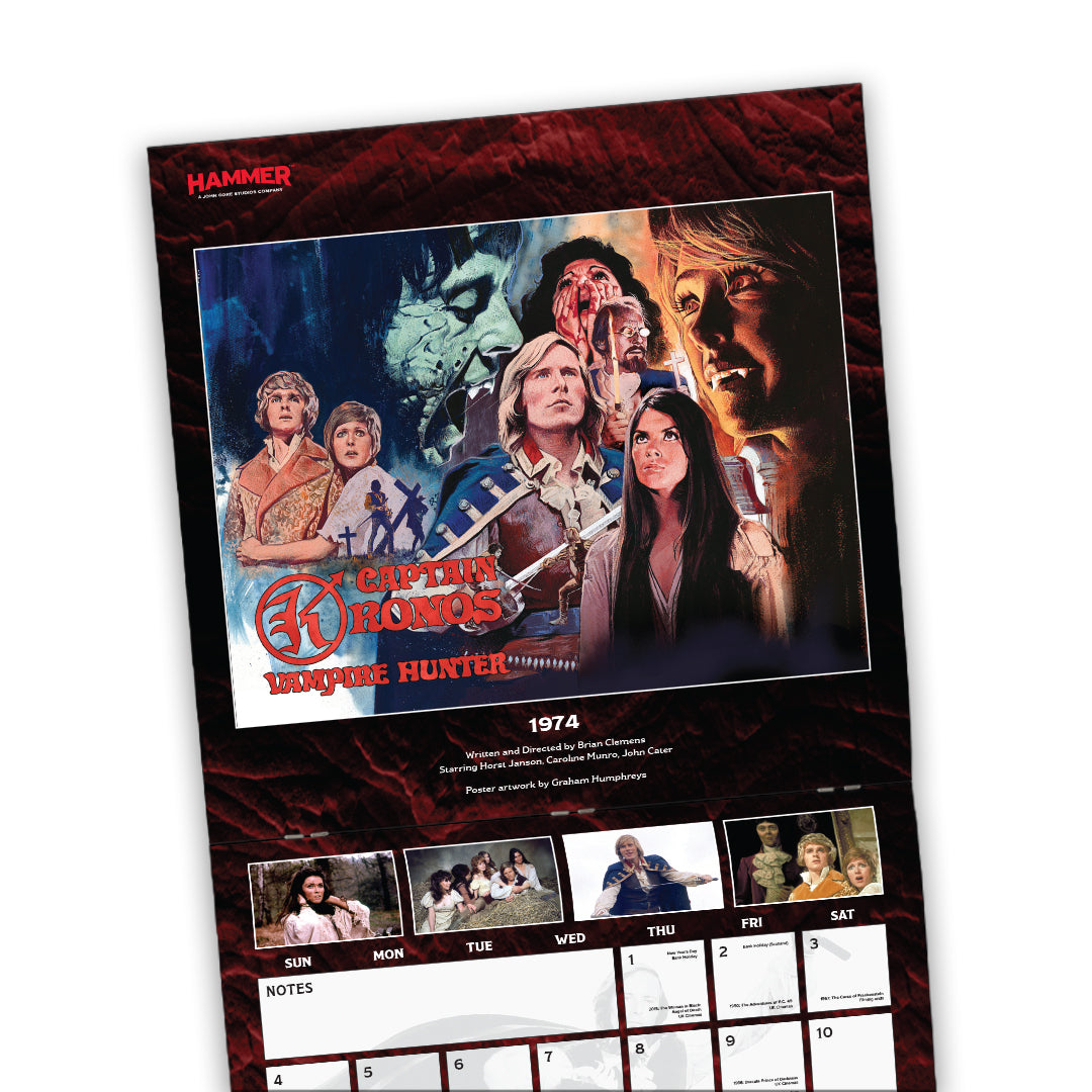 Hammer Horror 2026 Calendar